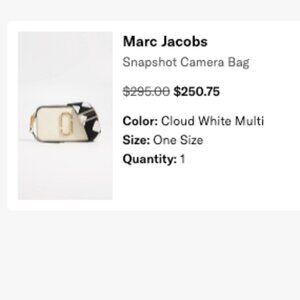 Marc Jacobs Snapshot Camera Bag (Cloud White Multi)
